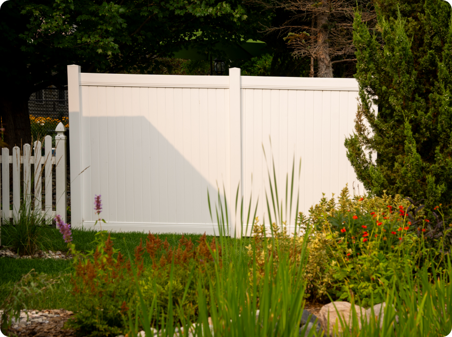 Straight Line Fence What We Do White PVC