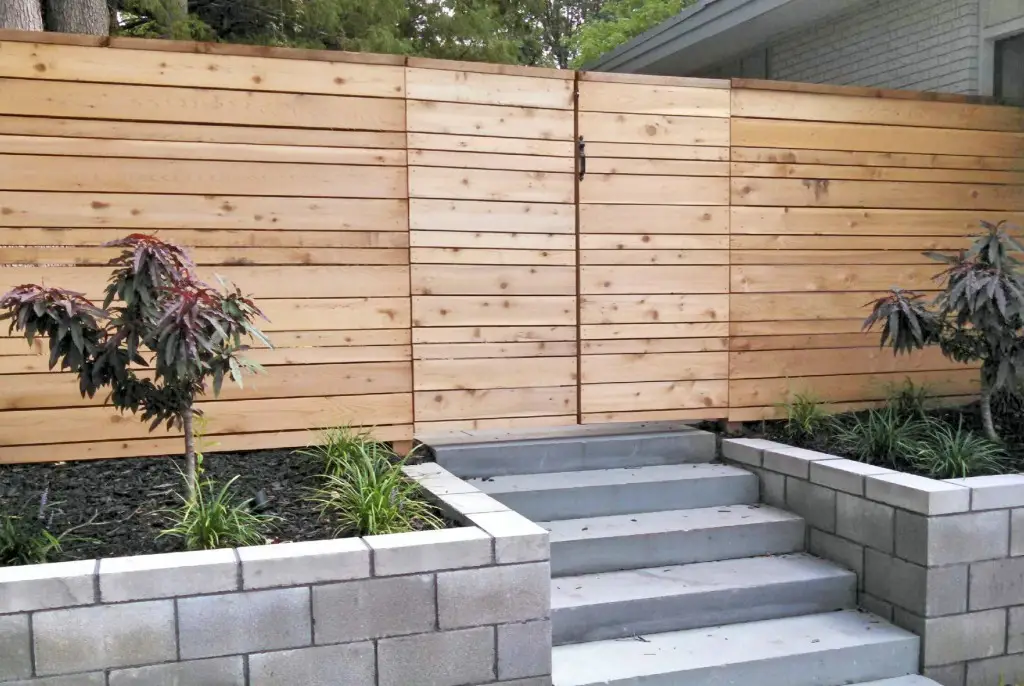 Custom Cedar Horizontal Privacy Fence