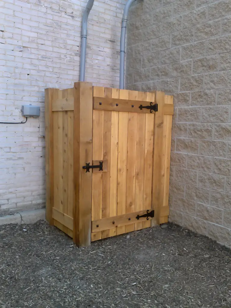 Custom Cedar Wood Privacy Enclosure