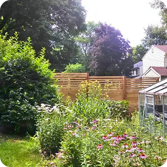 FlowersGreenHouseWoodenSemi-privateFence
