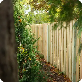ShadedWithShrubsWoodenSemi-privateFence