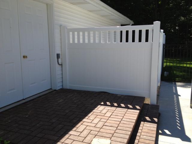 White Polyvinyl Privacy Fence Enclosure