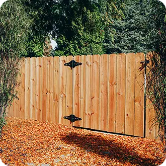 WoodBetweenTreesPrivacyFence