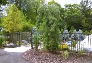 Bronze Aluminum Ornamental Pool Fence