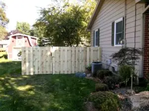 Custom Built, Treated Wood, Shadowbox Style, Wood Fence